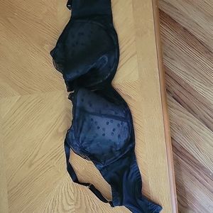Bra black polkadot cacique 42G
